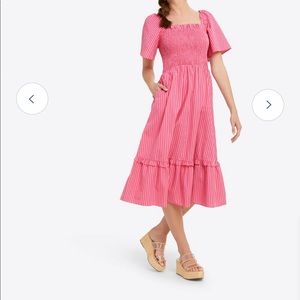 Pink Striped Draper James  Midi Dress